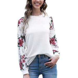 Aiyino Womens Long Sleeve Lace Casual Loose Blouses-XX-Large